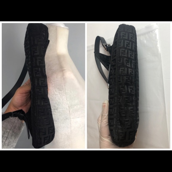 FENDI Authentic Black Zuchinno Canvas Baguette - Picture 13 of 16